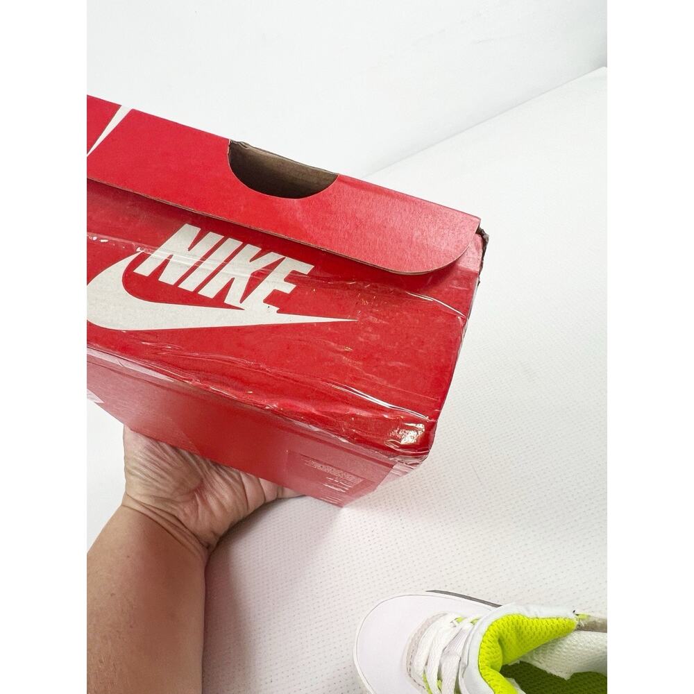 Nike Air Max 90 Easy On Size 6c Toddler Sneakers Retro White Khaki Cyber Green - Picture 12 of 12